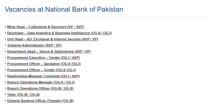 NBP Jobs 2025 Advertisement