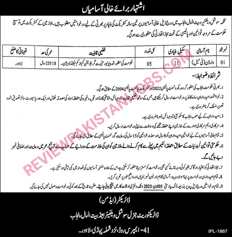 Bait Ul Maal Jobs 2025 Advertisement