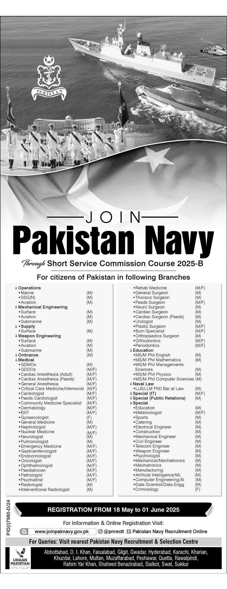 Join Pakistan Navy Through Short Service Commission Course 2025-B