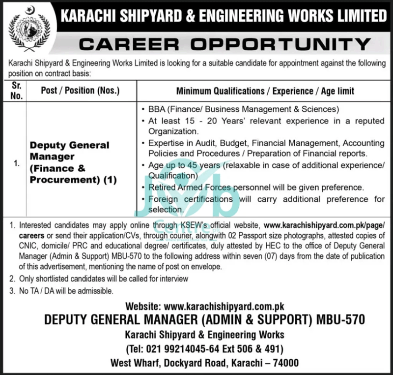 KSEW Jobs 2025 Advertisement 